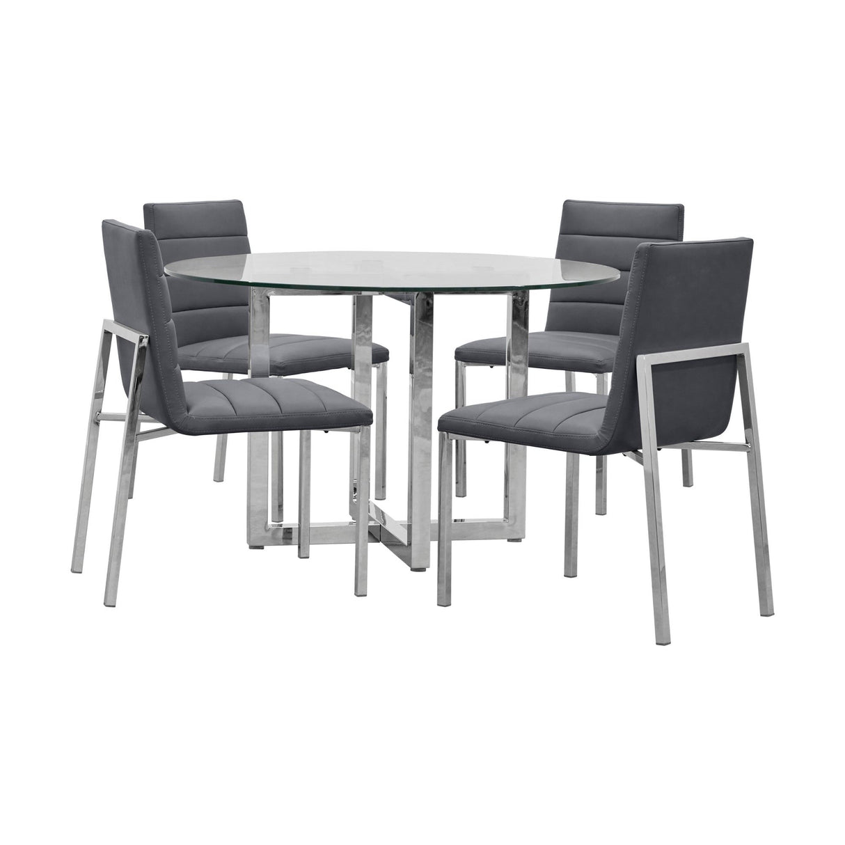 Amalfi Metal Back Chair in Cobalt Leather (Set of 2) by Modus Furniture at Eve Furniture