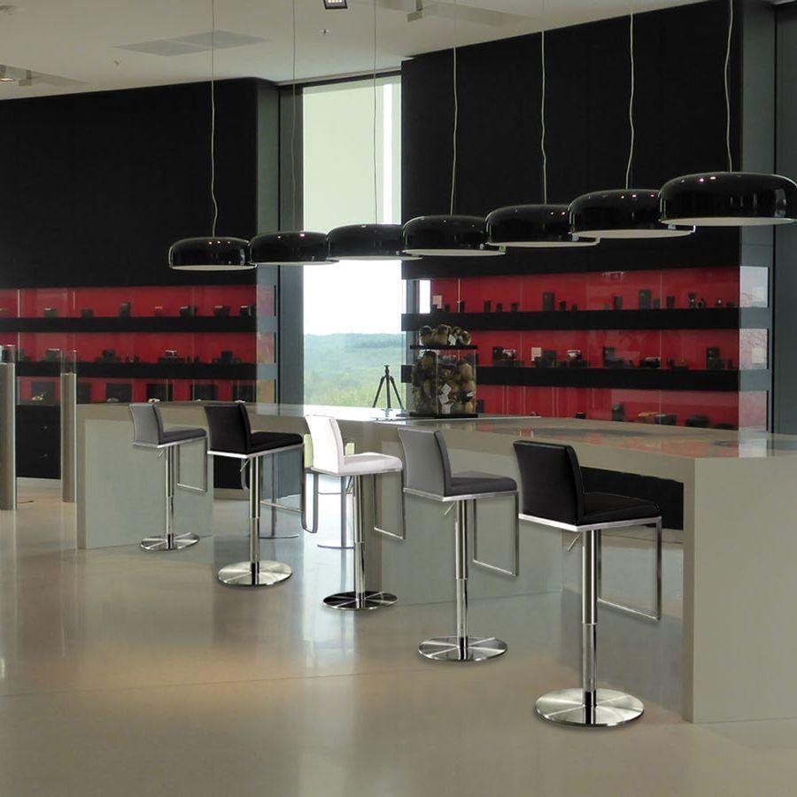 Amalfi Performance Vegan Leather Adjustable Stool by TOV Furniture at Eve Furniture