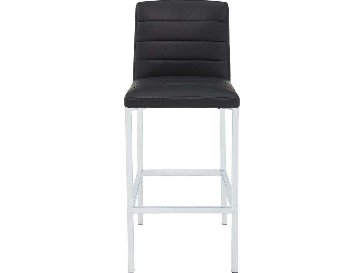 Amalfi Soot/Chrome Metal Back Bar Stool (Set of 2) by Modus Furniture at Eve Furniture