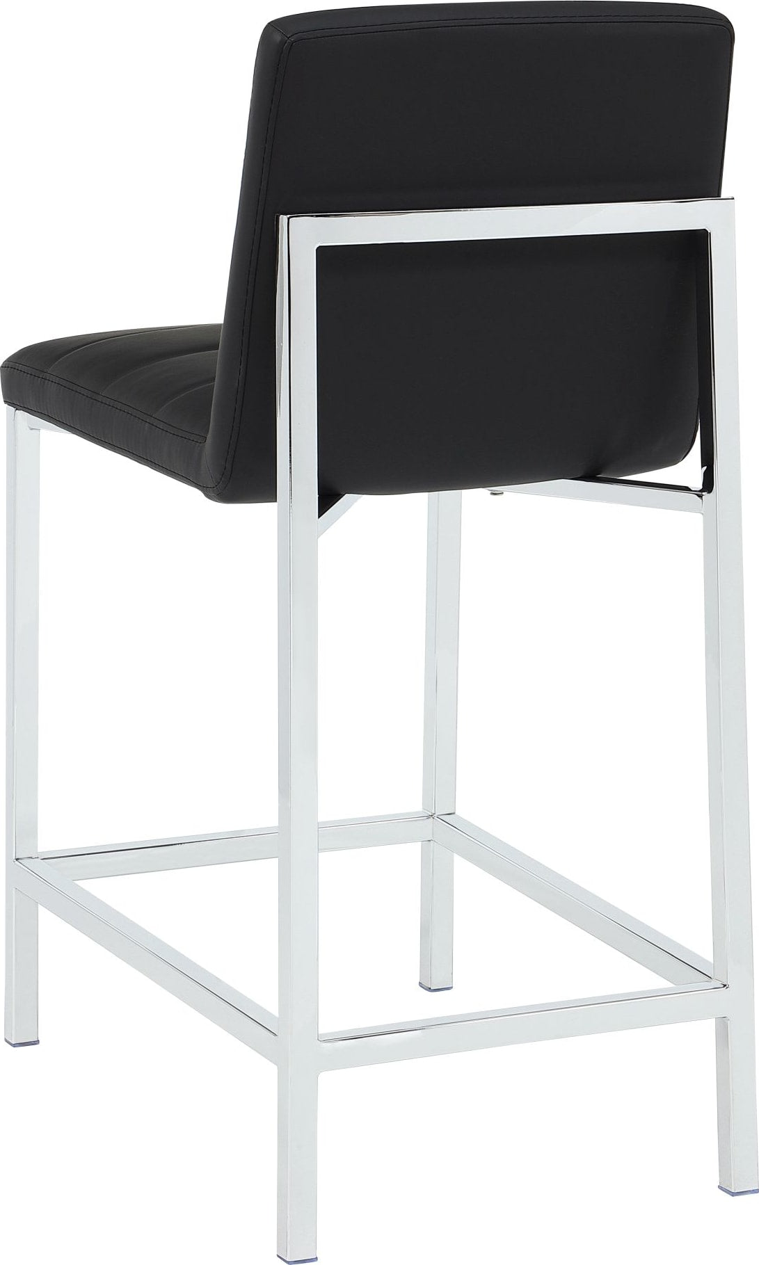 Amalfi Soot/Chrome Metal Back Counter Stool (Set of 2)