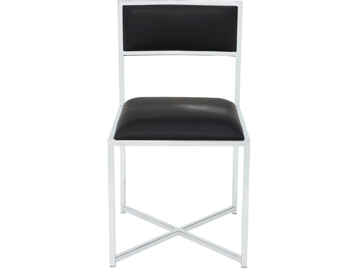 Amalfi Soot/Chrome X Base Chair (Set of 2)