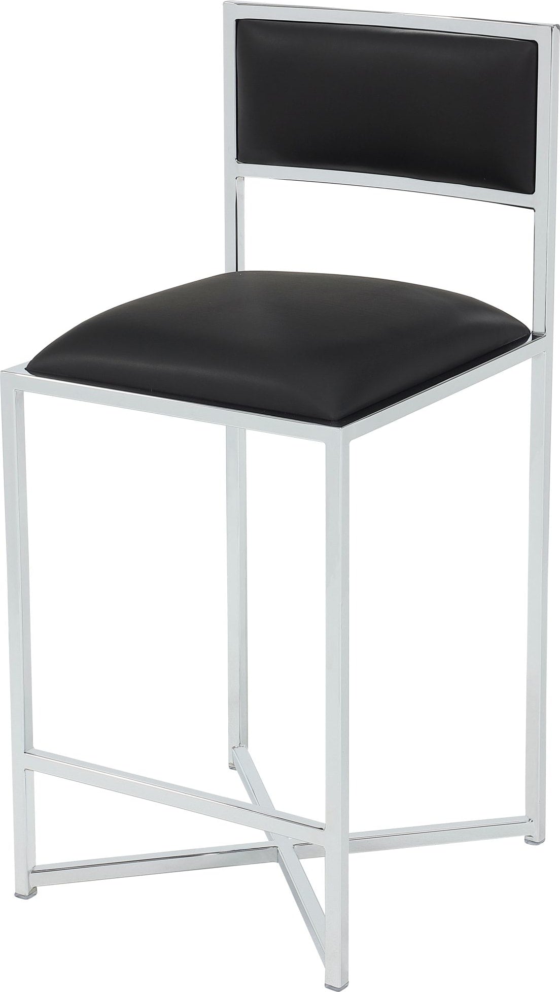 Amalfi Soot/Chrome X Base Counter Stool (Set of 2) by Modus Furniture at Eve Furniture