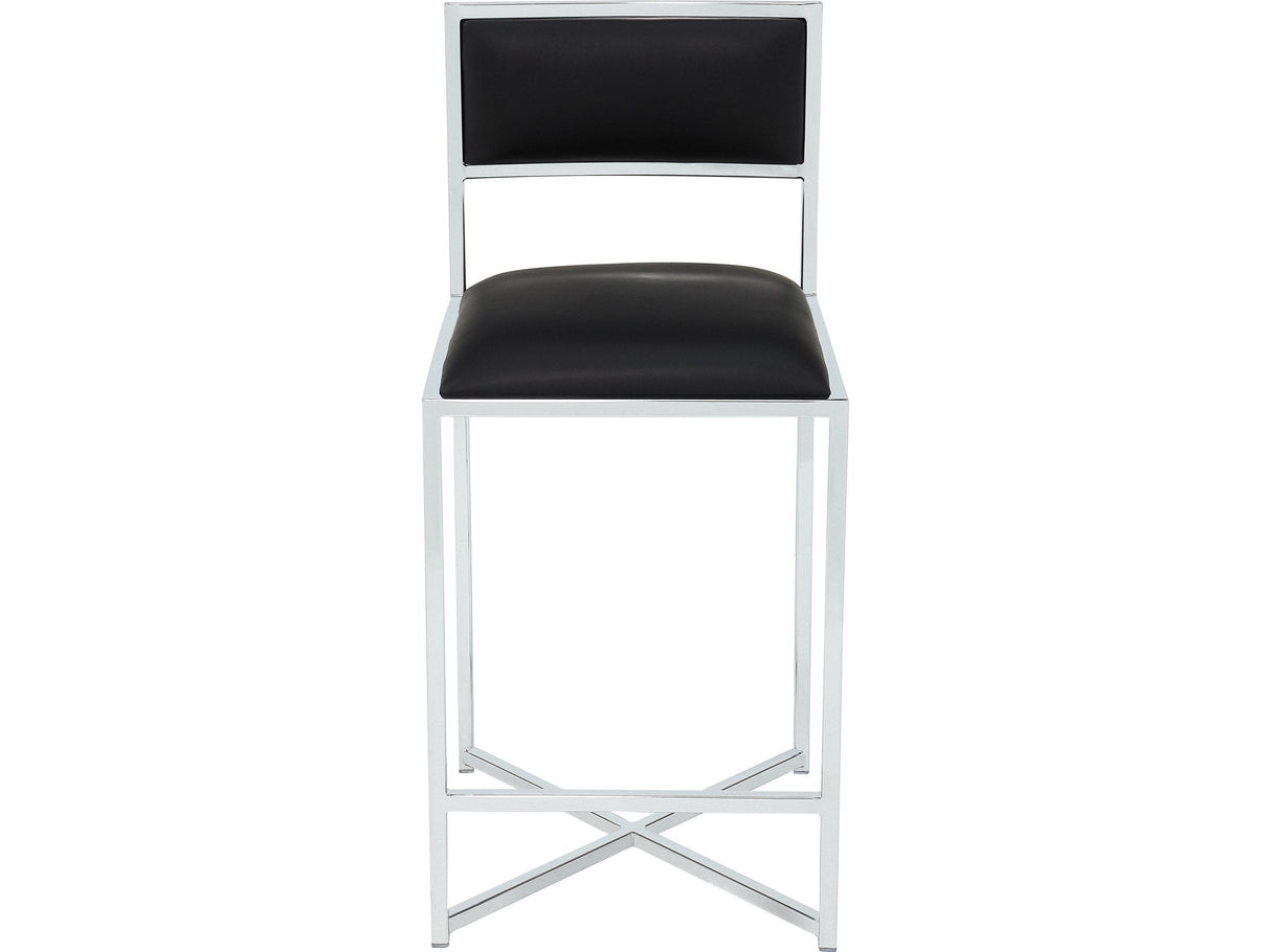 Amalfi Soot/Chrome X Base Counter Stool (Set of 2) by Modus Furniture at Eve Furniture