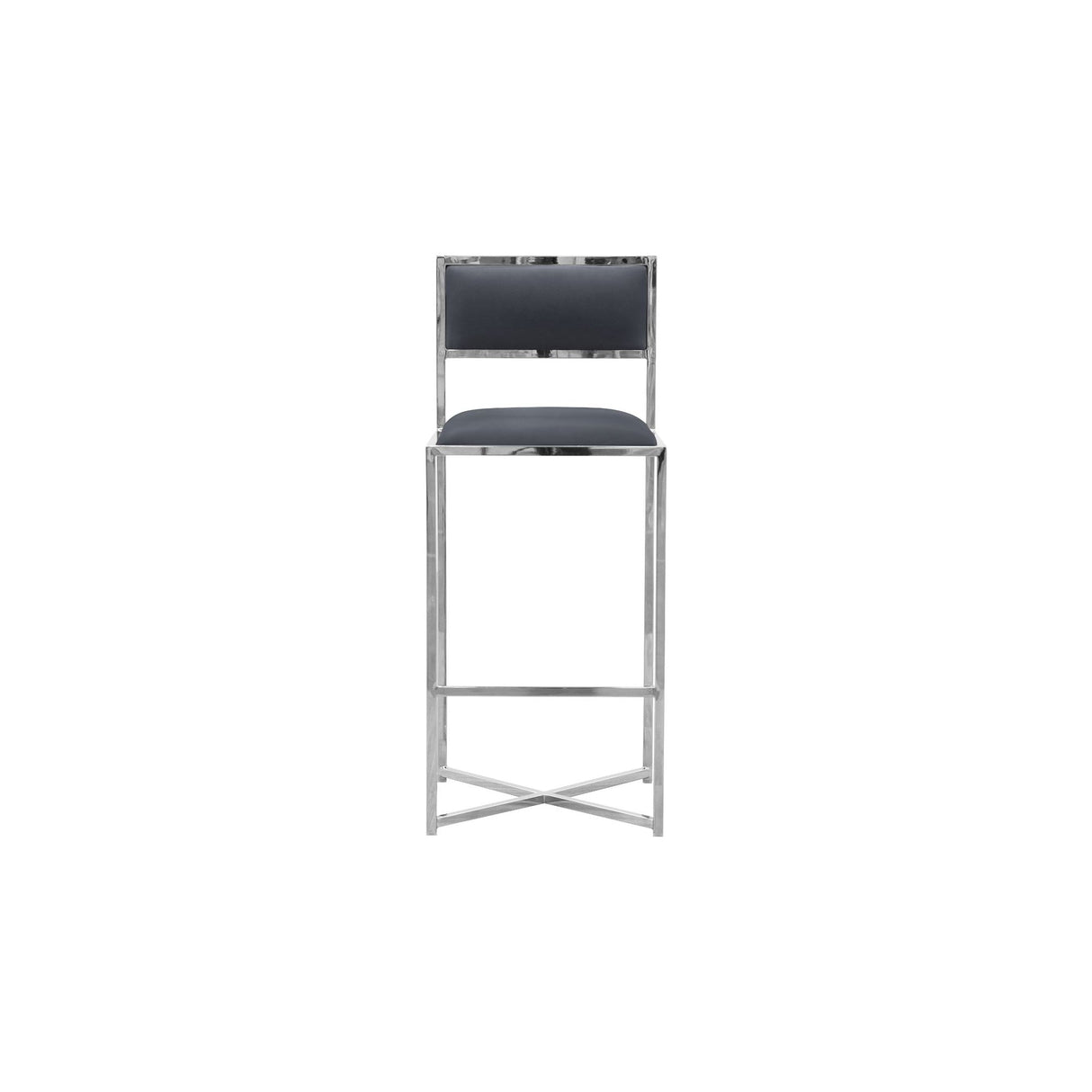 Amalfi X-Base Bar Stool in Cobalt Leather (Set of 2) by Modus Furniture at Eve Furniture