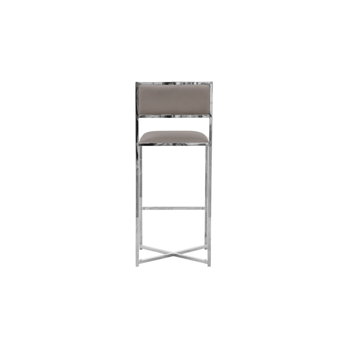 Amalfi X-Base Bar Stool in Taupe Leather (Set of 2) by Modus Furniture at Eve Furniture