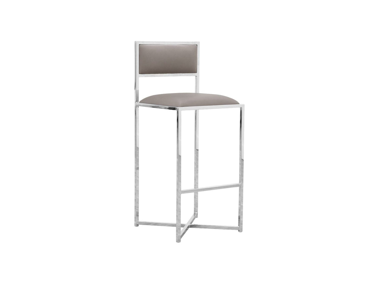 Amalfi X-Base Bar Stool in Taupe Leather (Set of 2) by Modus Furniture at Eve Furniture