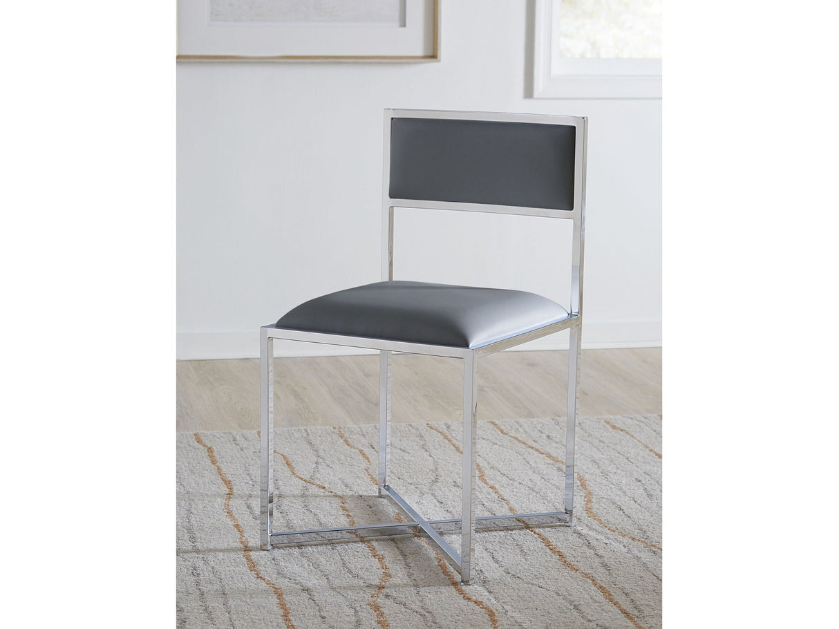 Amalfi X-Base Chair in Cobalt Leather (Set of 2) by Modus Furniture at Eve Furniture