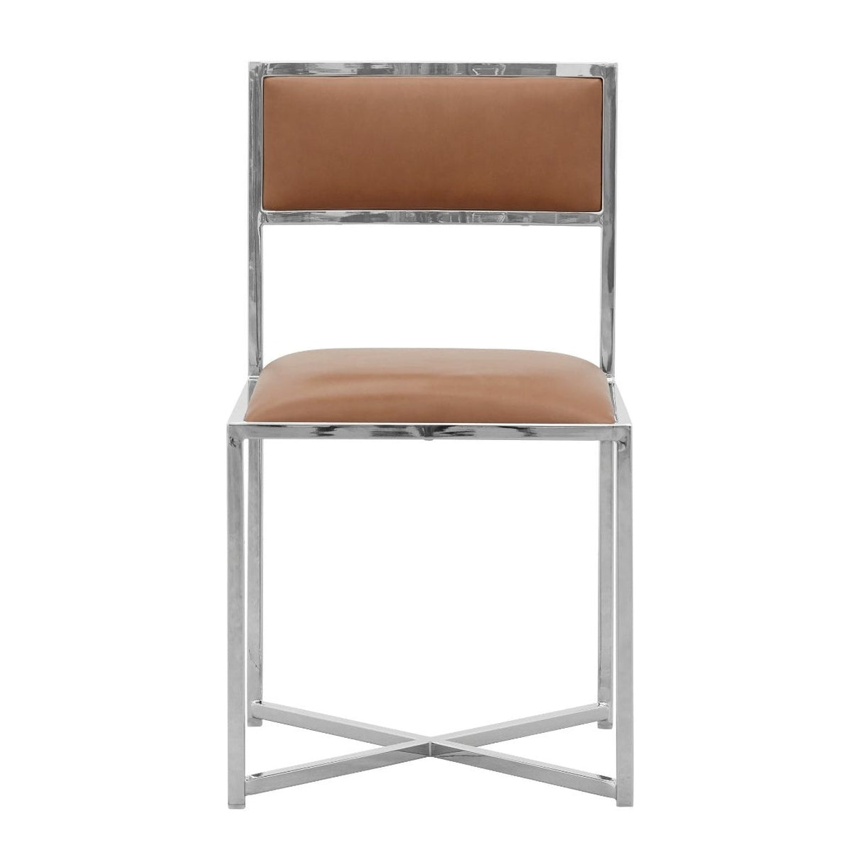 Amalfi X-Base Chair in Cognac Leather (Set of 2) by Modus Furniture at Eve Furniture