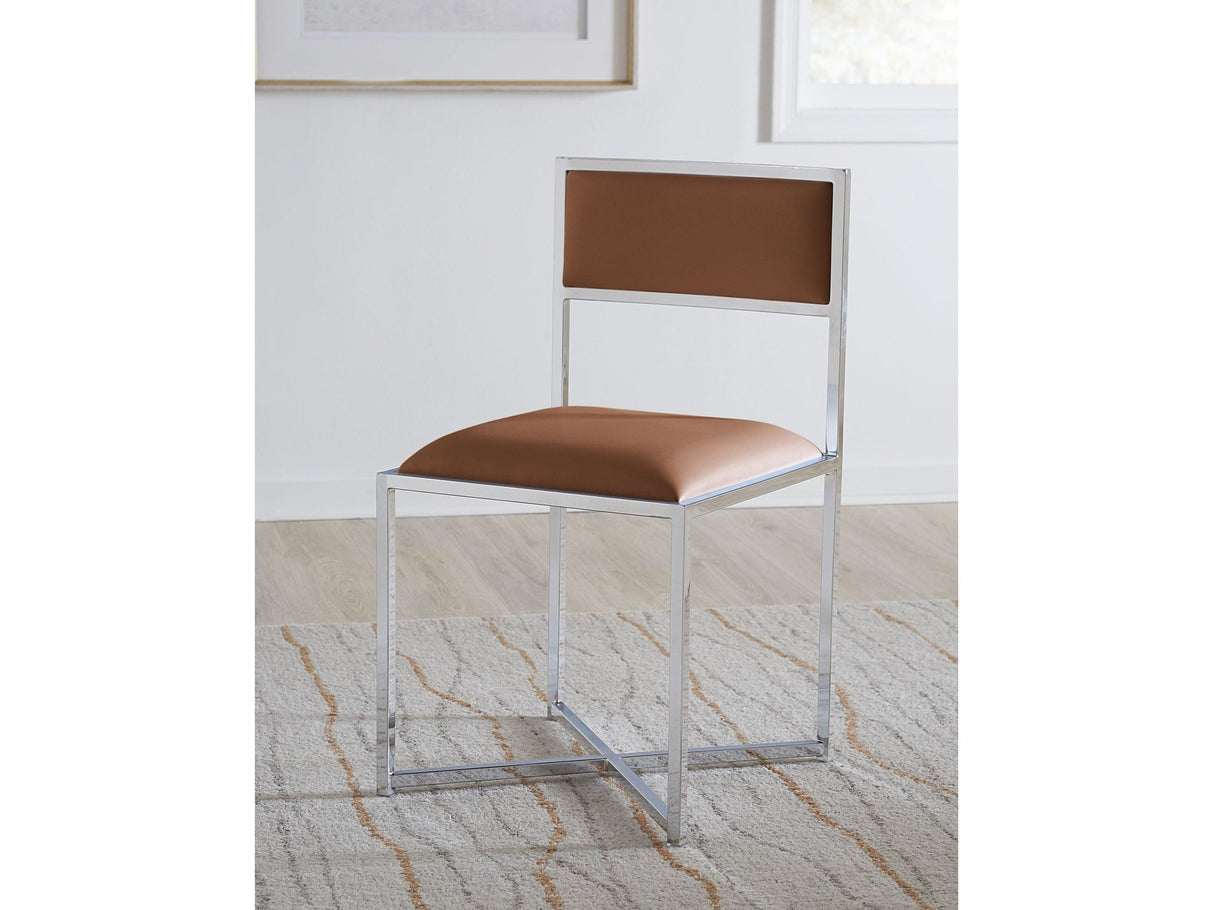 Amalfi X-Base Chair in Cognac Leather (Set of 2) by Modus Furniture at Eve Furniture