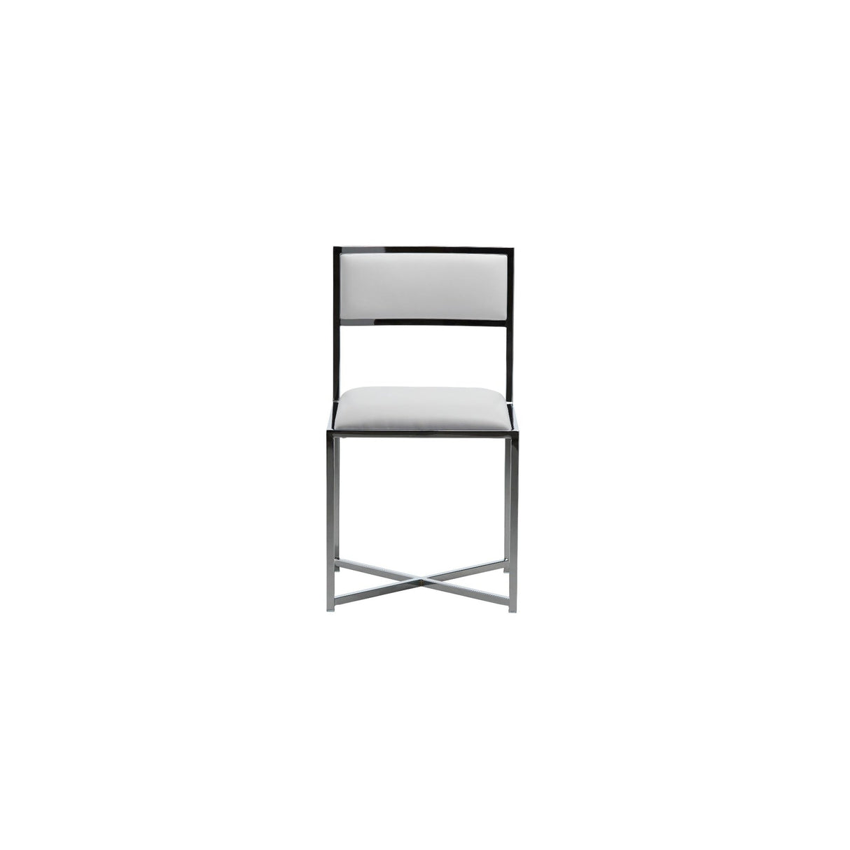 Amalfi X-Base Chair in White Leather (Set of 2) by Modus Furniture at Eve Furniture