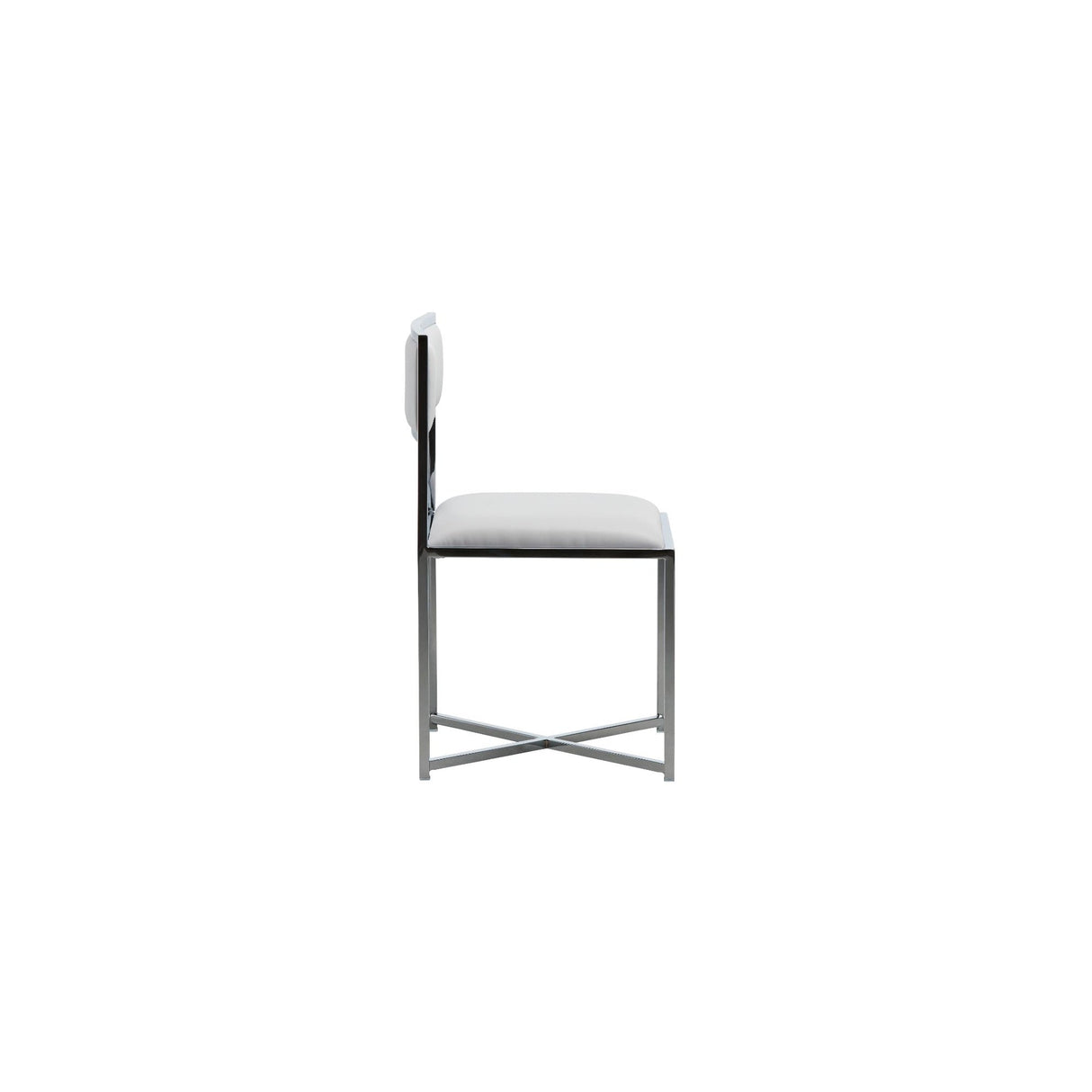 Amalfi X-Base Chair in White Leather (Set of 2) by Modus Furniture at Eve Furniture