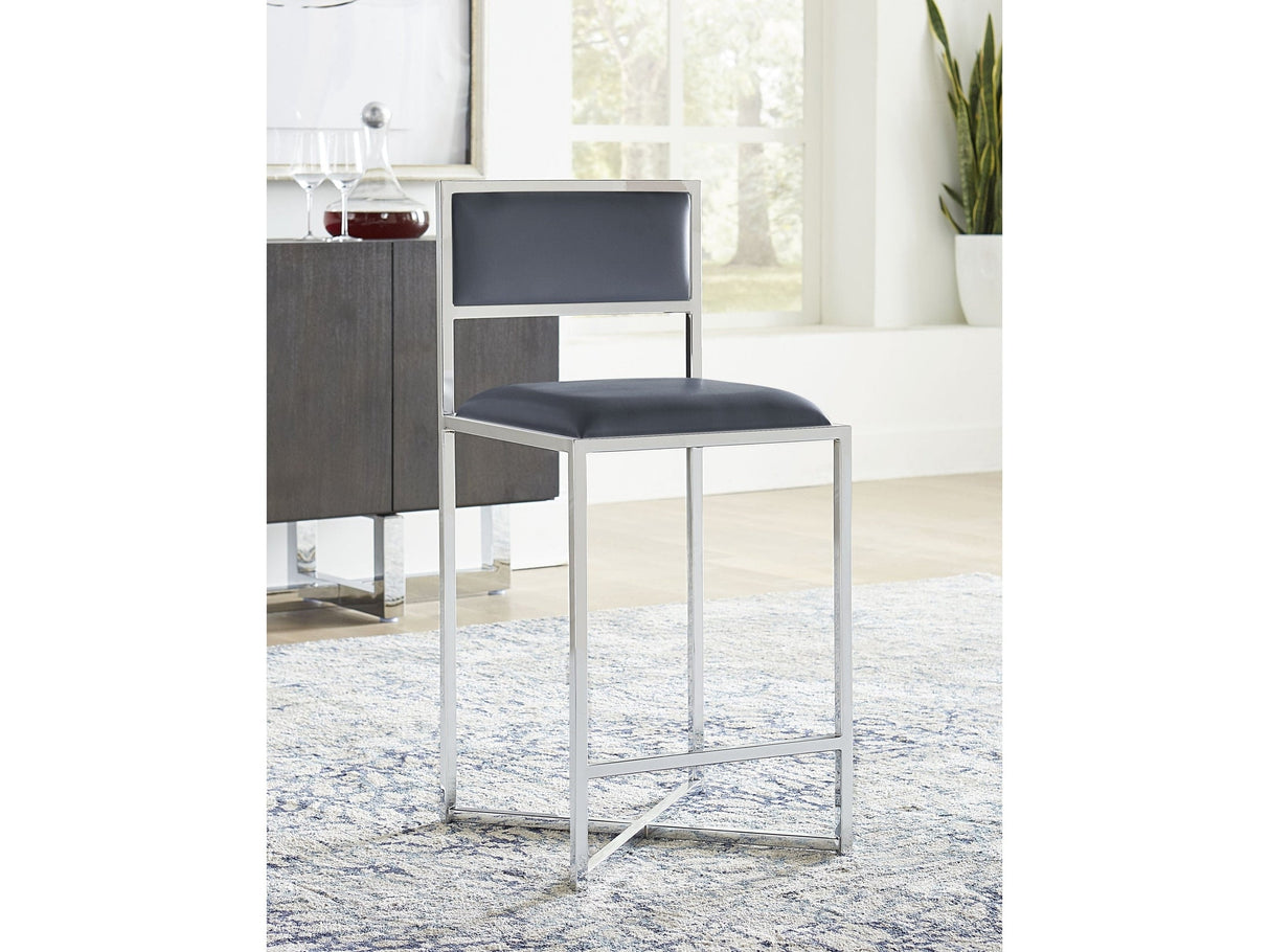 Amalfi X-Base Counter Stool in Cobalt Leather (Set of 2) by Modus Furniture at Eve Furniture