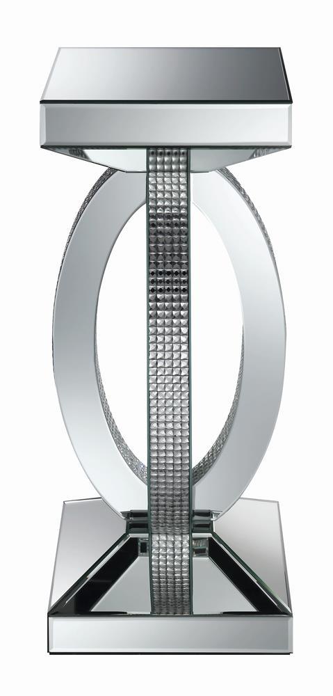 Amalia Clear Mirror Square End Table with Lower Shelf by Coaster at Eve Furniture