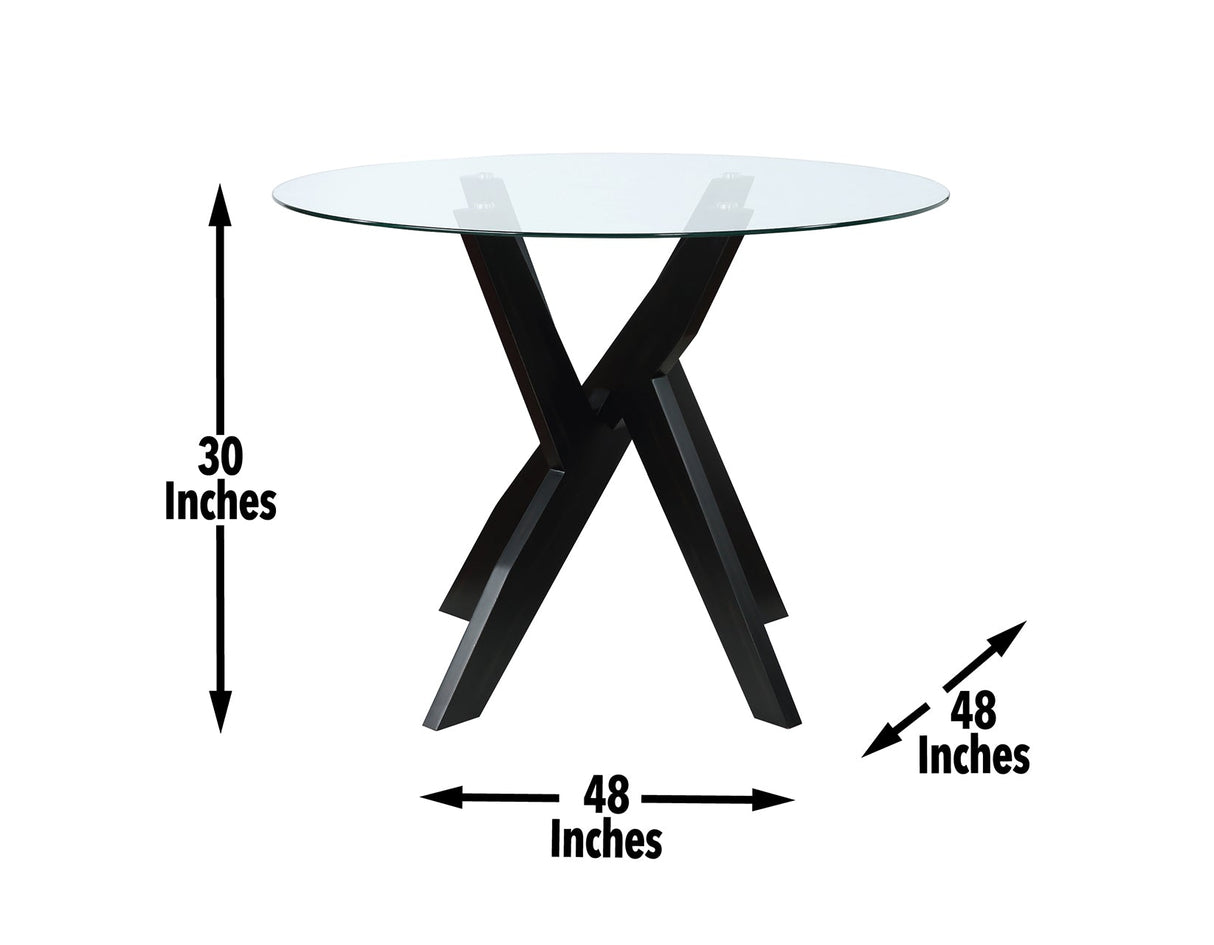 Amalie Walnut/Gray Round Dining Room Set by Steve Silver at Eve Furniture