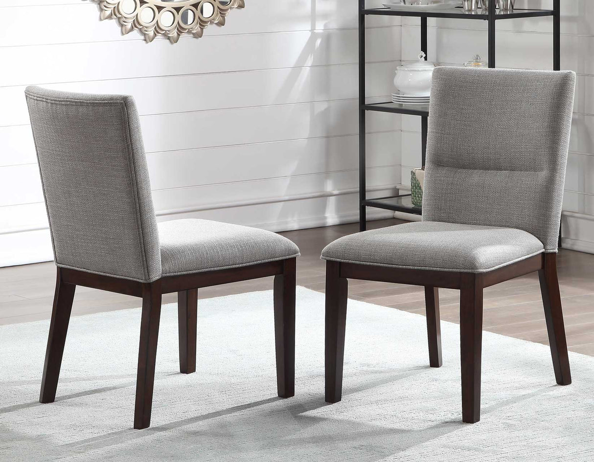 Amalie Walnut/Gray Round Dining Room Set by Steve Silver at Eve Furniture