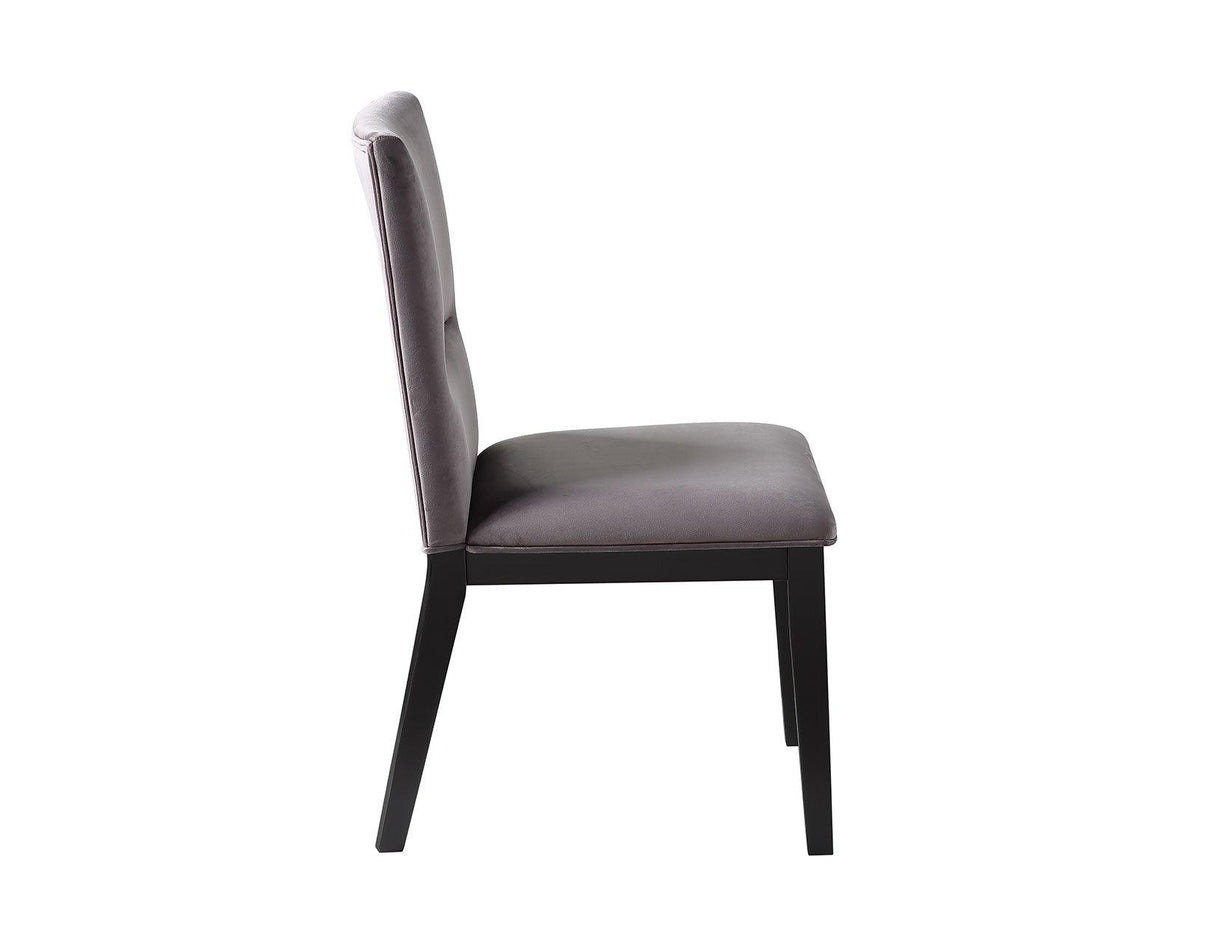Amalie Side Chair, Grey Velvet, Set of 2 by Steve Silver at Eve Furniture
