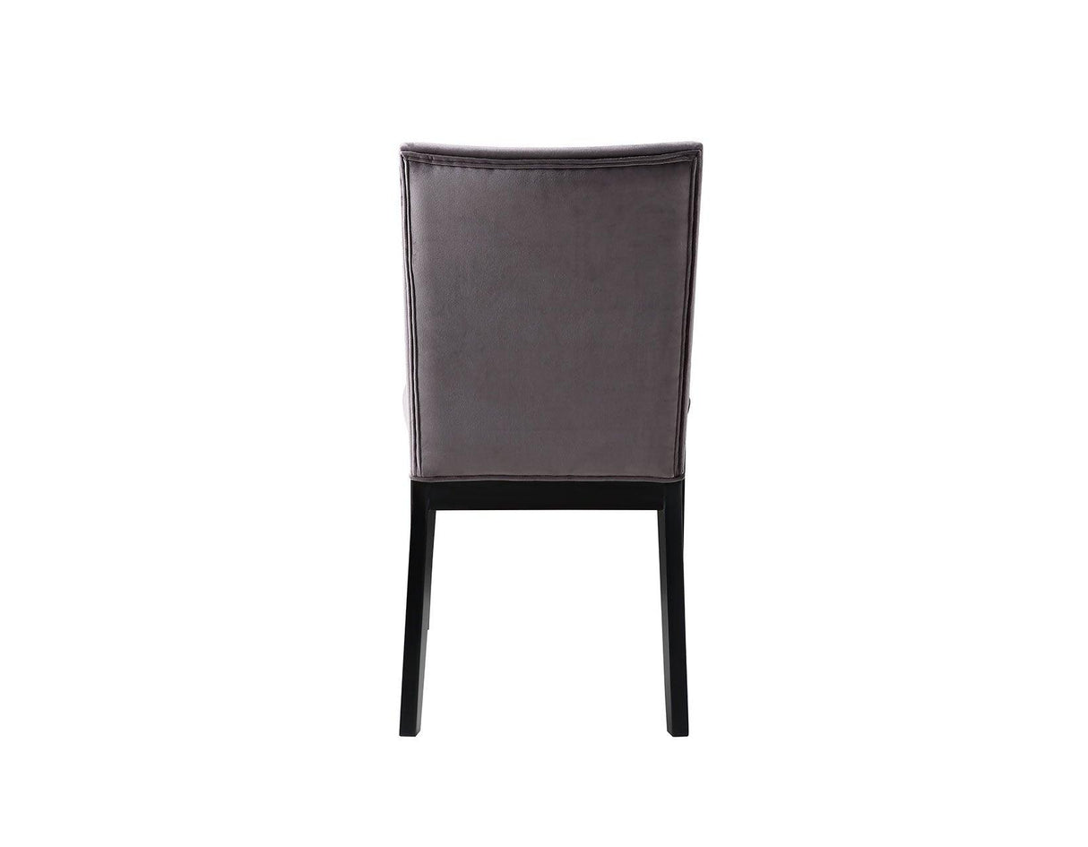 Amalie Side Chair, Grey Velvet, Set of 2 by Steve Silver at Eve Furniture