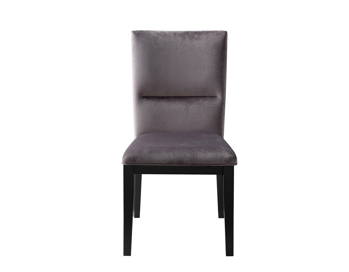 Amalie Side Chair, Grey Velvet, Set of 2 by Steve Silver at Eve Furniture