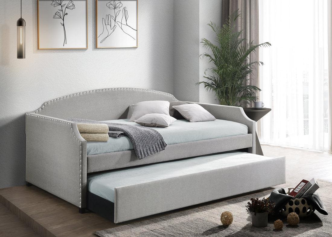 Amanda Gray Daybed with Trundle by Happy Homes at Eve Furniture