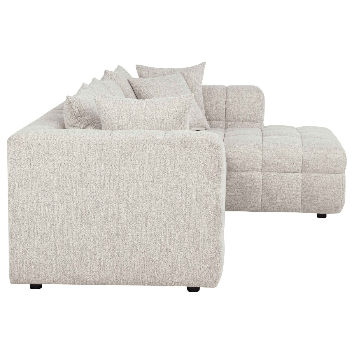 Amara Ivory 2-Piece Upholstered Sectional Sofa by Coaster at Eve Furniture