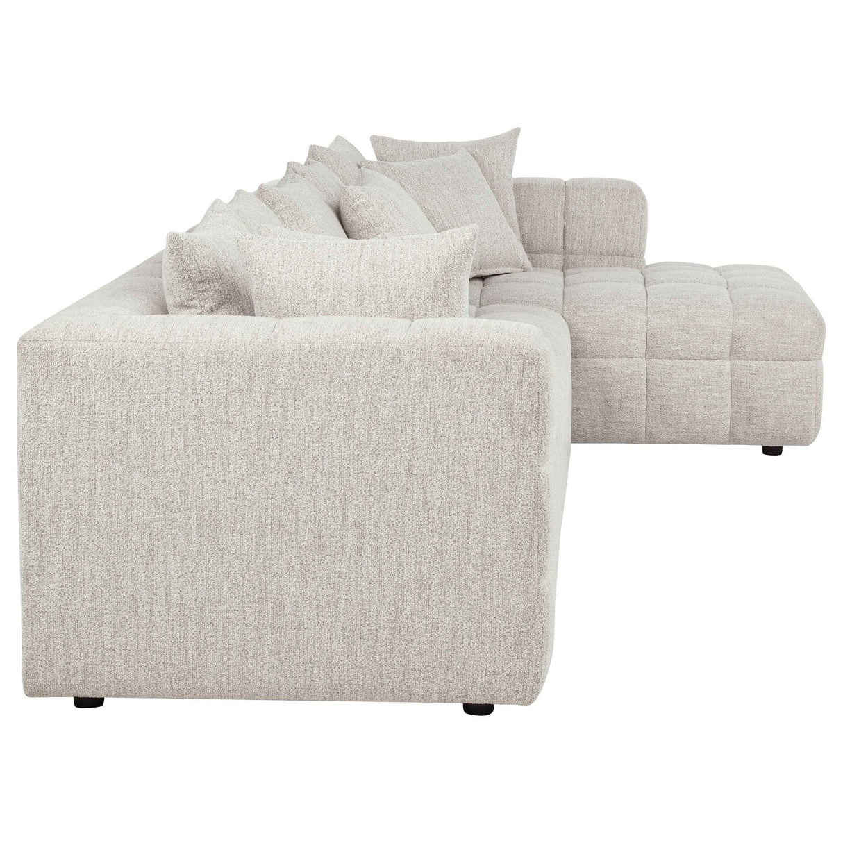 Amara Ivory 3-Piece Upholstered Sectional Sofa by Coaster at Eve Furniture