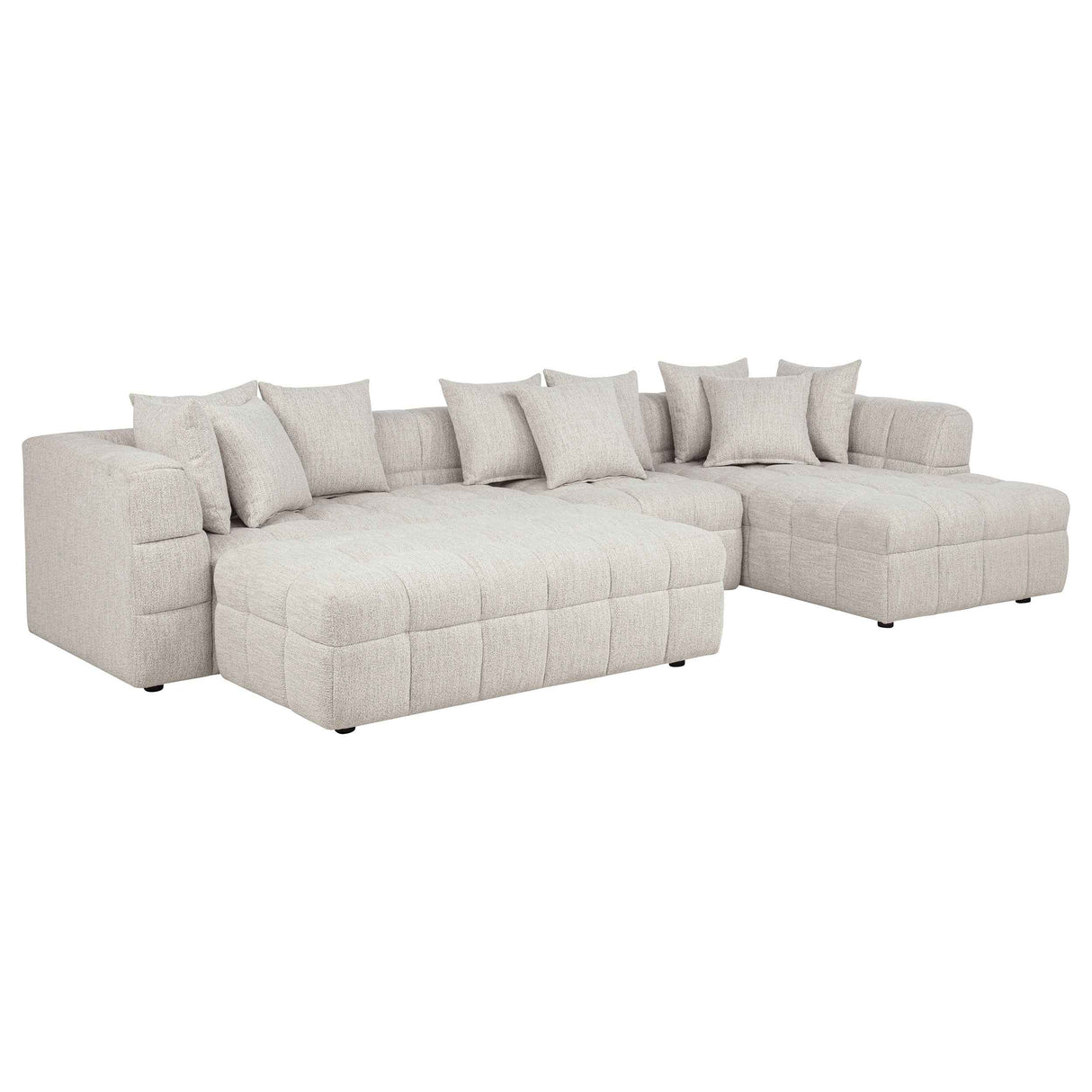 Amara Ivory 4-Piece Upholstered Sectional Sofa by Coaster at Eve Furniture