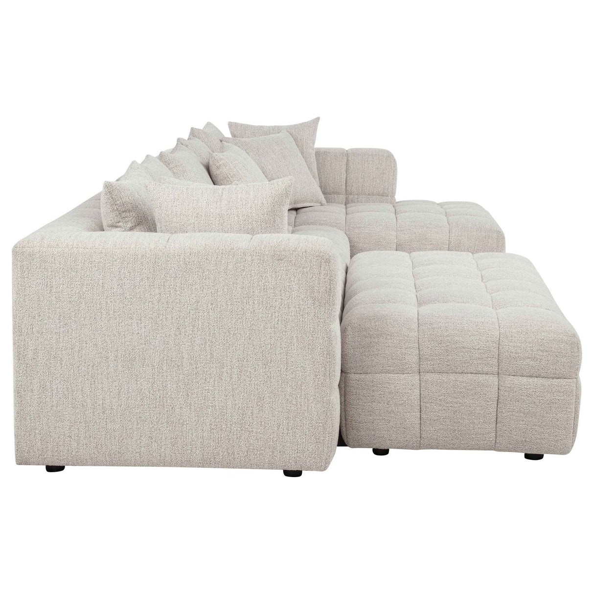 Amara Ivory 4-Piece Upholstered Sectional Sofa by Coaster at Eve Furniture