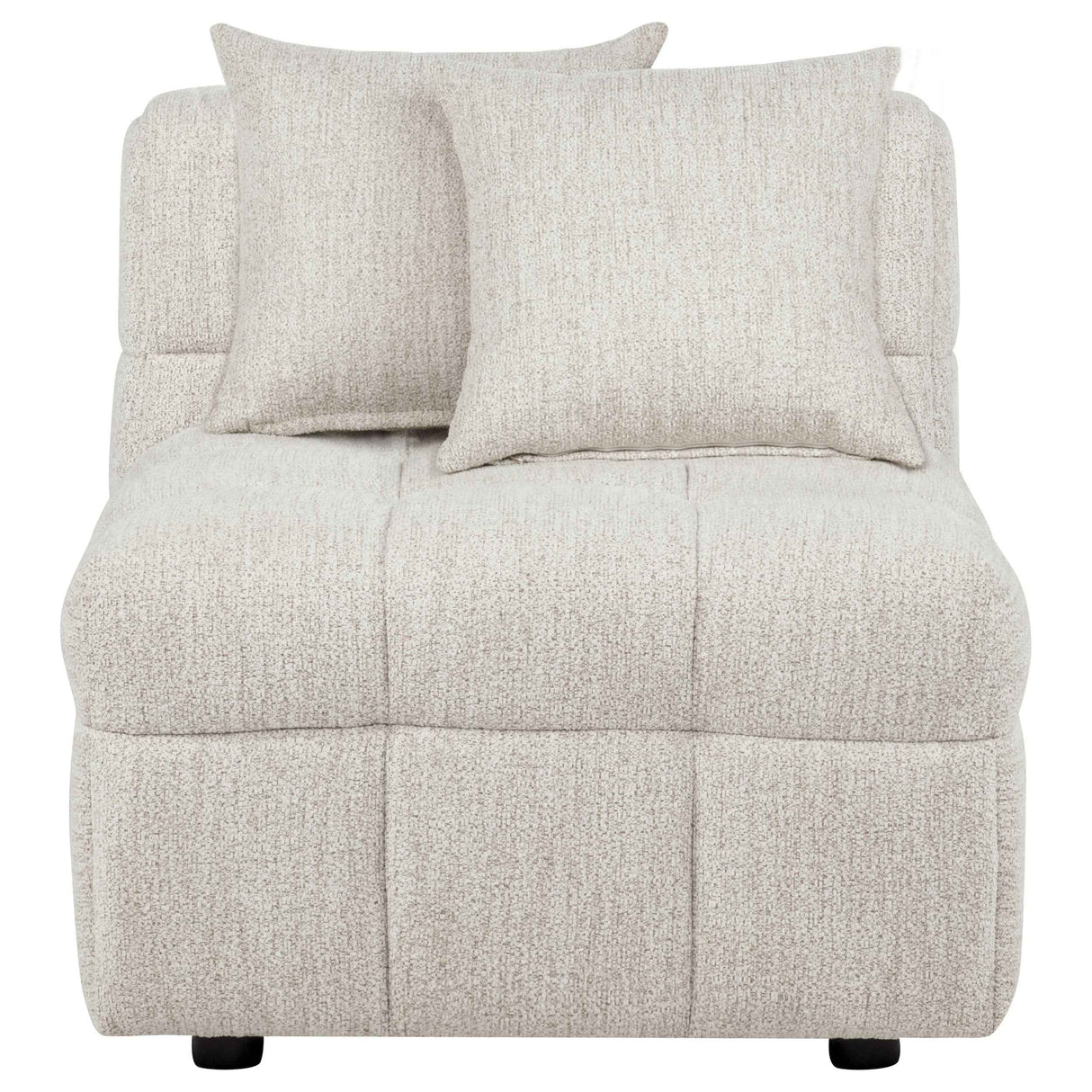 Amara Ivory Upholstered Armless Chair by Coaster at Eve Furniture