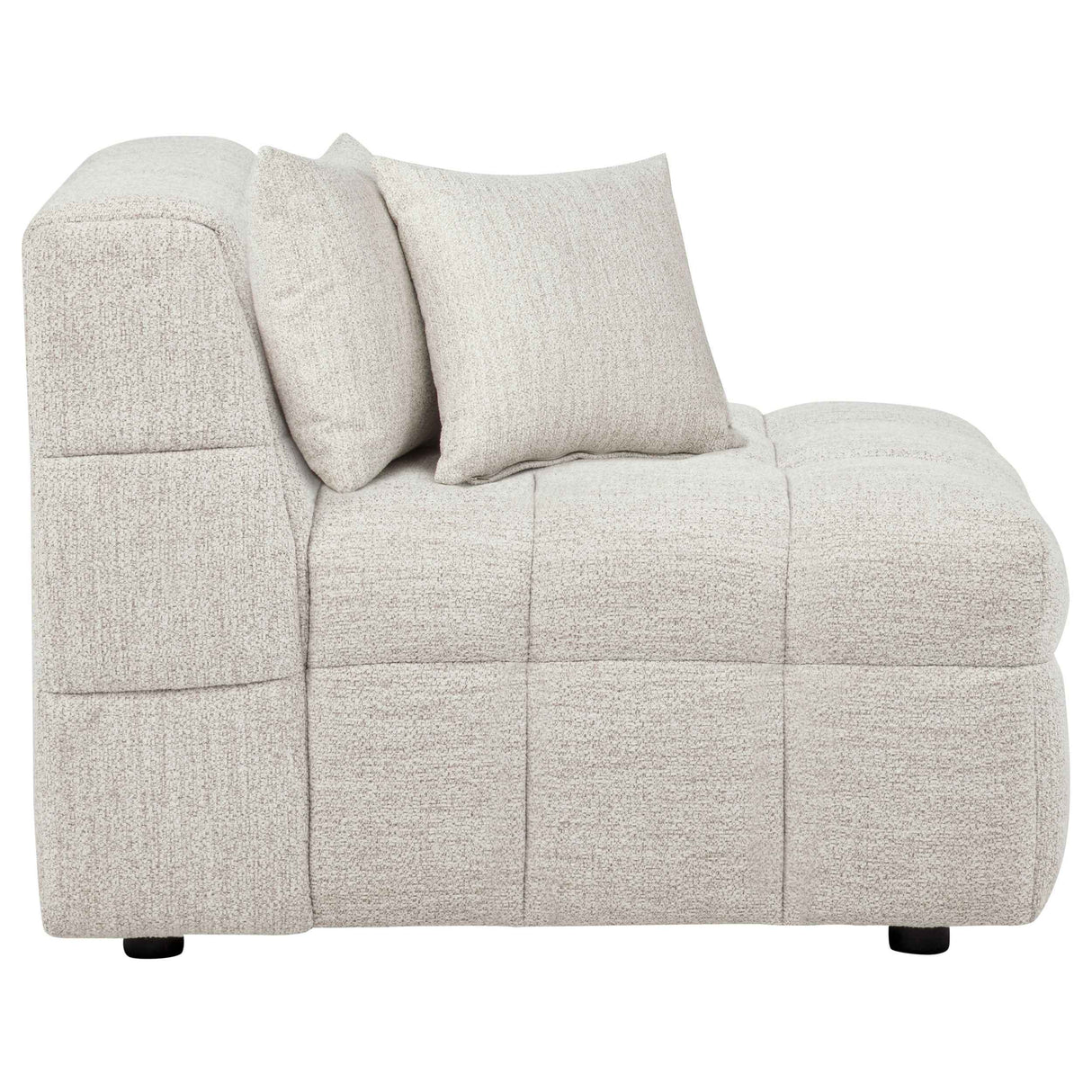 Amara Ivory Upholstered Armless Chair by Coaster at Eve Furniture