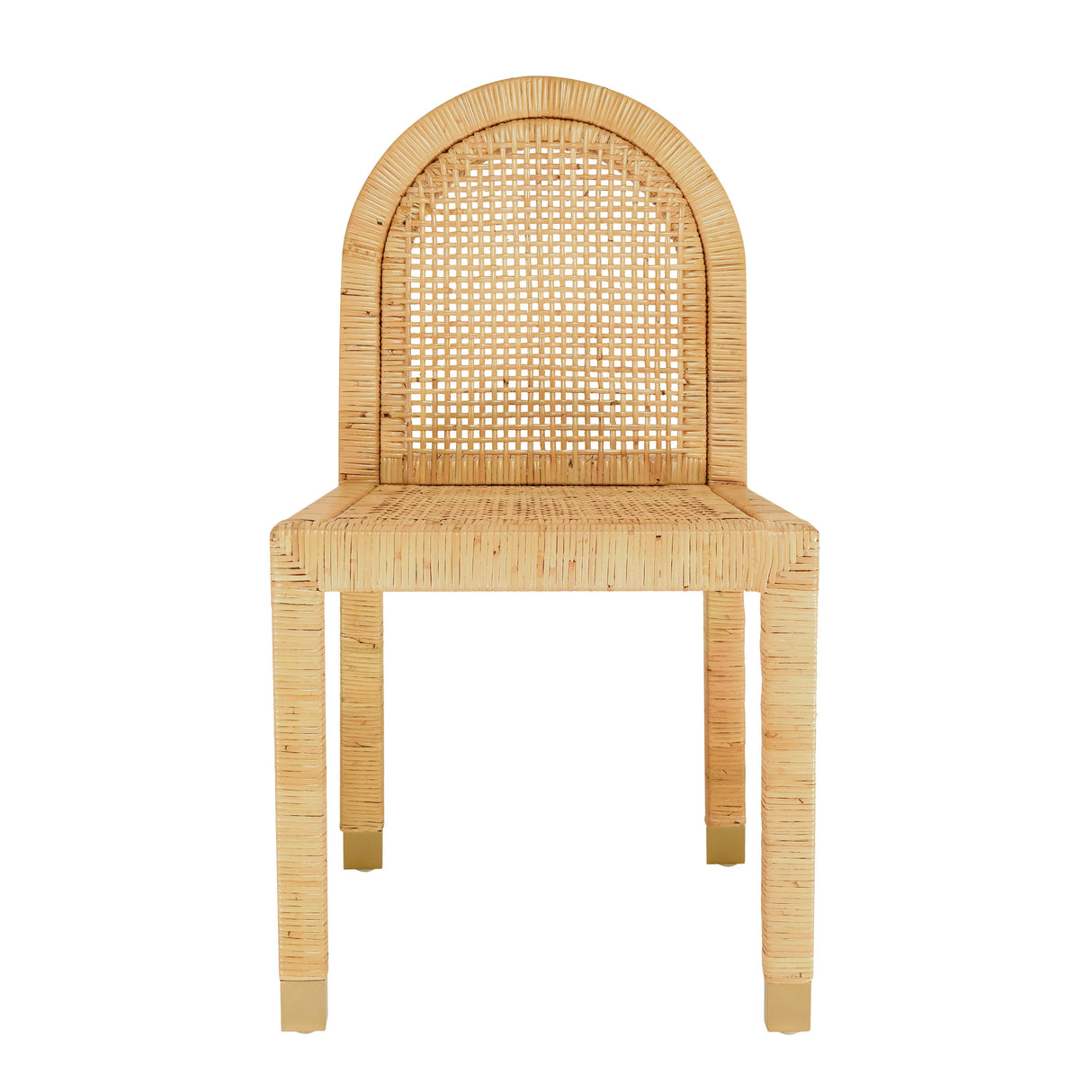 Amara Natural Rattan and Performance Fabric Arched Back Dining Chair by TOV Furniture at Eve Furniture