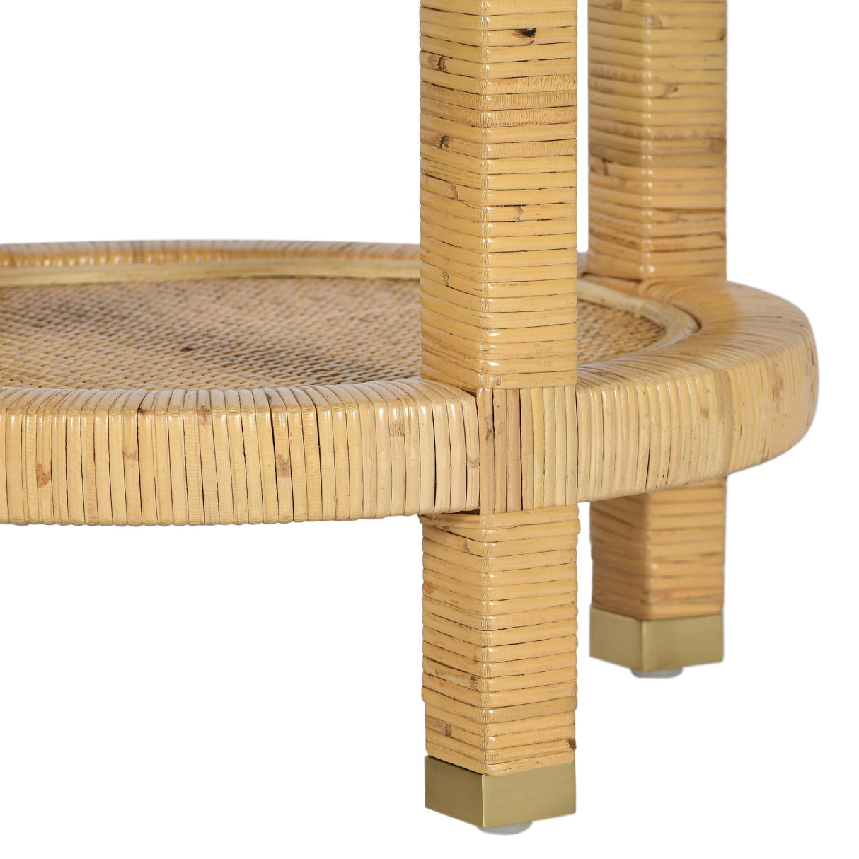 Amara Natural Rattan Side Table by TOV Furniture at Eve Furniture