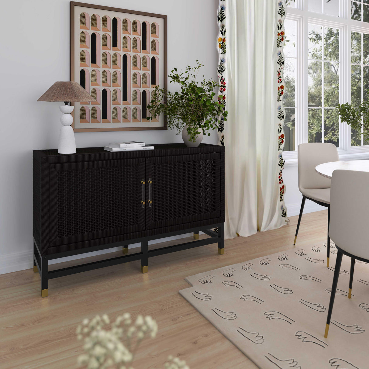 Amara Woven Rattan Buffet by TOV Furniture at Eve Furniture