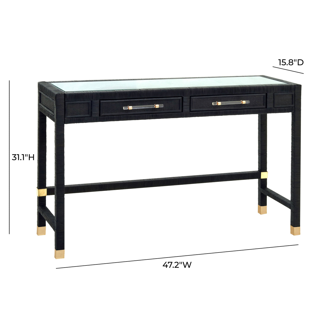 Amara Woven Rattan Desk by TOV Furniture at Eve Furniture
