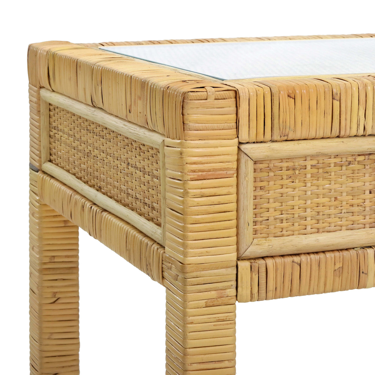 Amara Woven Rattan Desk by TOV Furniture at Eve Furniture