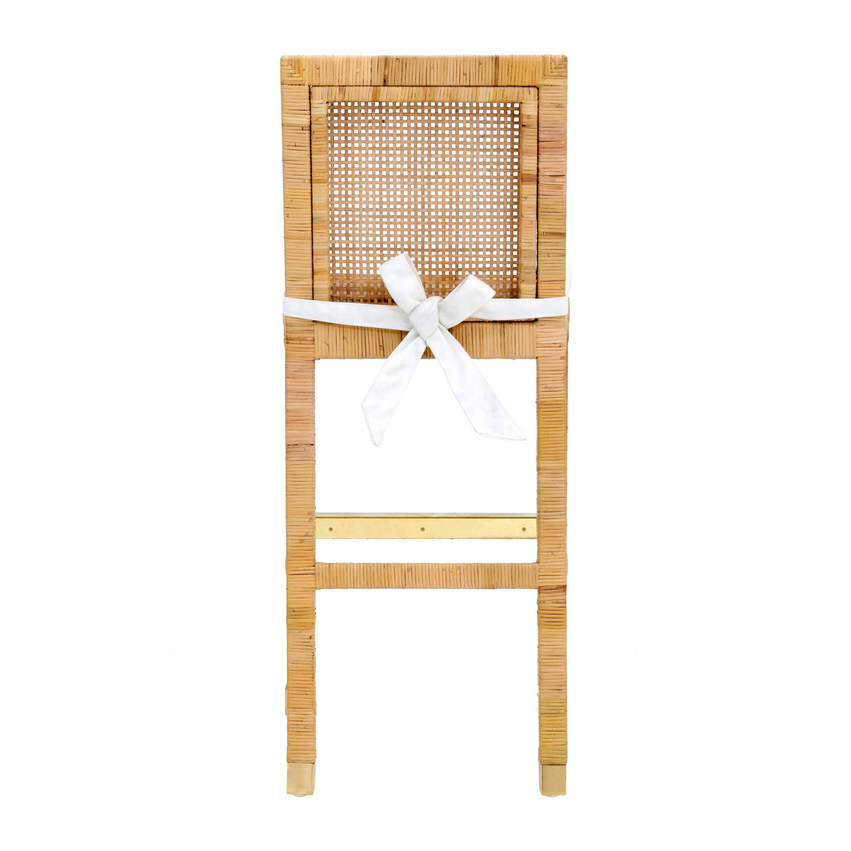 Amara Woven Rattan Performance Fabric Stool by TOV Furniture at Eve Furniture