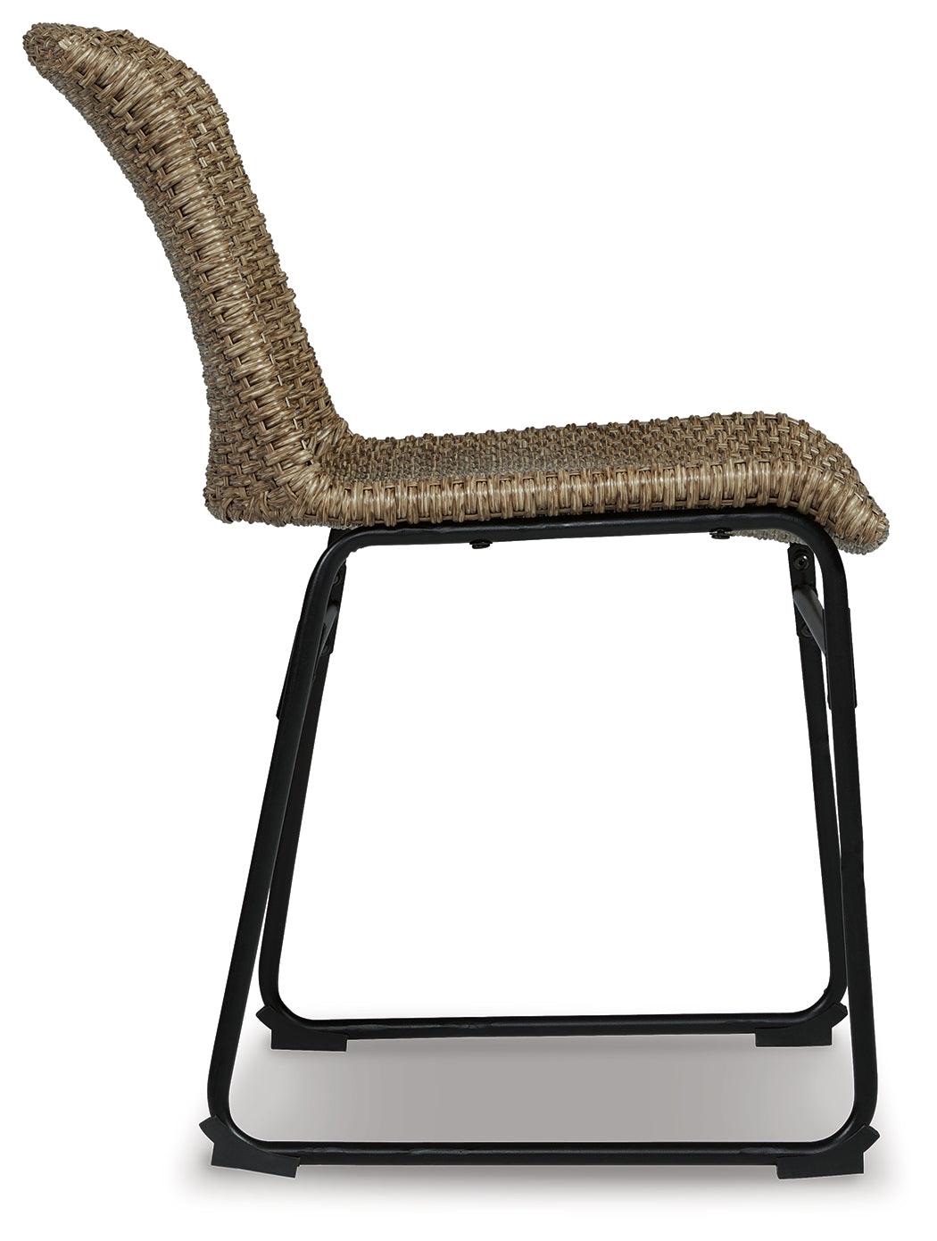 Amaris Brown/Black Outdoor Dining Chair by Ashley at Eve Furniture