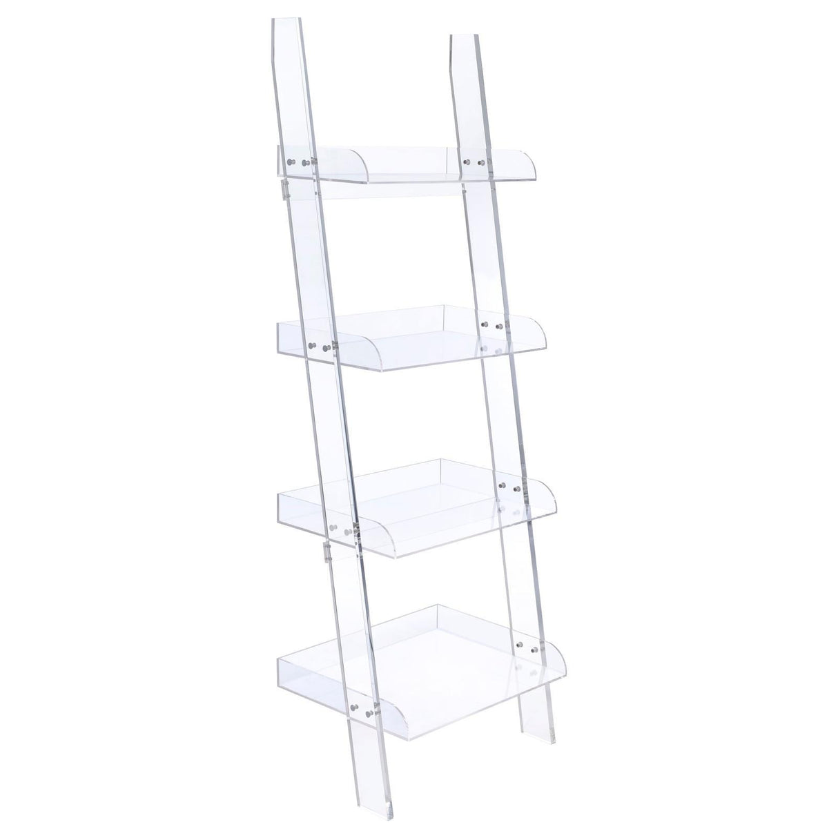 Amaturo Clear 4-Shelf Ladder Bookcase by Coaster at Eve Furniture