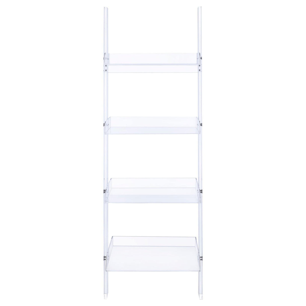 Amaturo Clear 4-Shelf Ladder Bookcase by Coaster at Eve Furniture