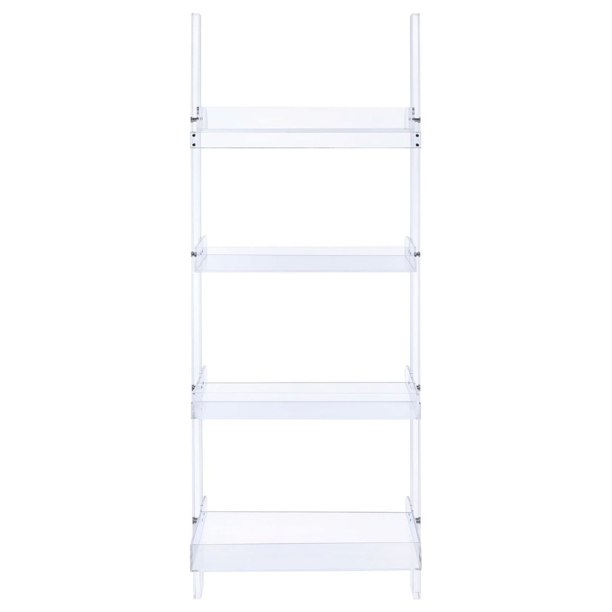 Amaturo Clear 4-Shelf Ladder Bookcase by Coaster at Eve Furniture