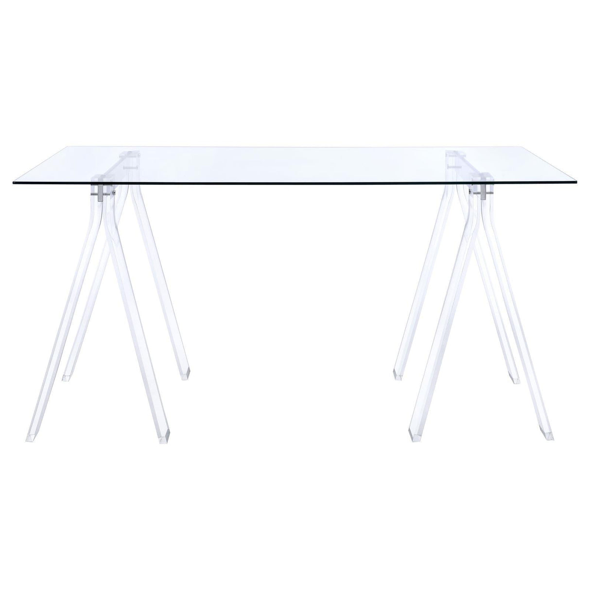 Amaturo Clear Writing Desk with Glass Top by Coaster at Eve Furniture