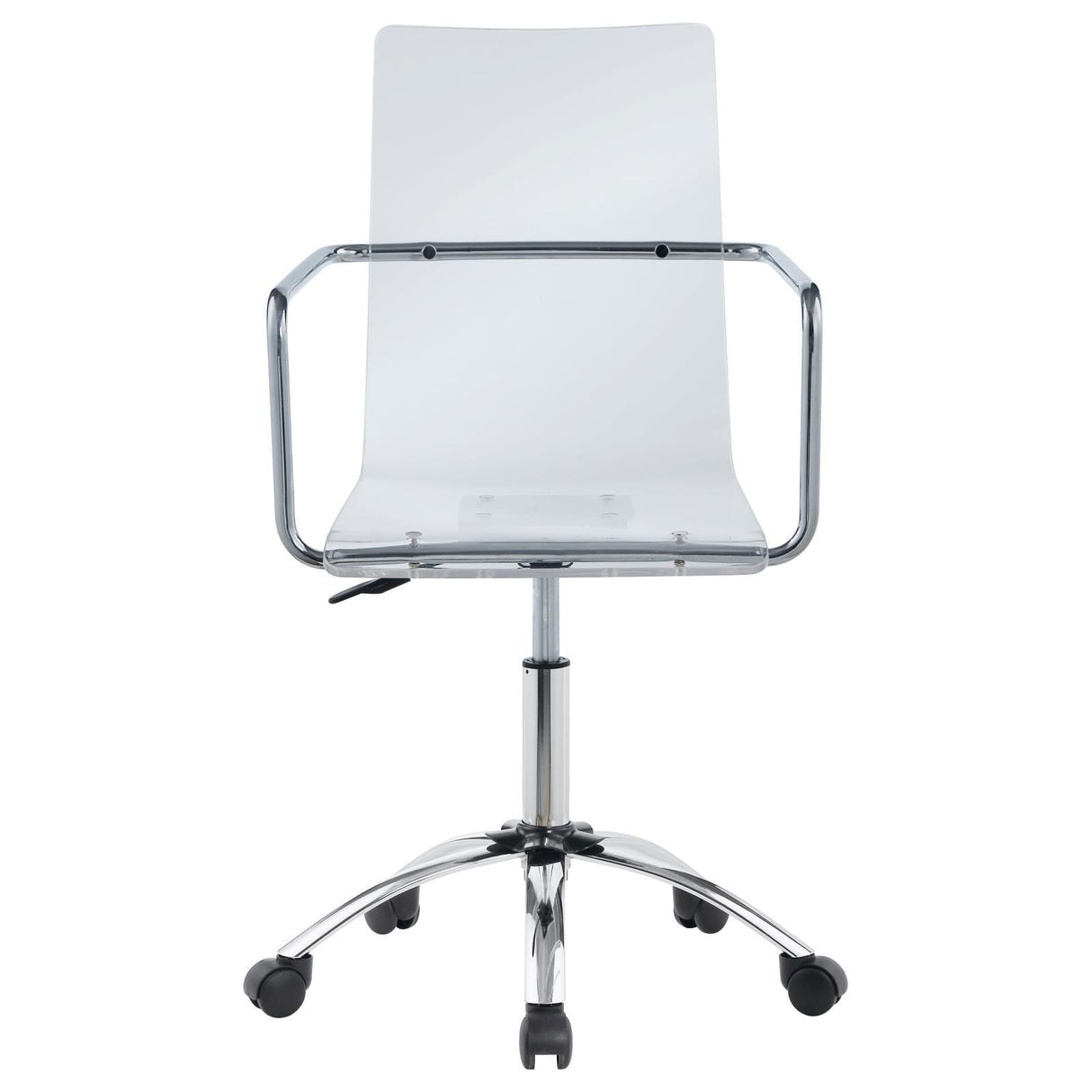 Amaturo Clear/Chrome Office Chair with Casters by Coaster at Eve Furniture