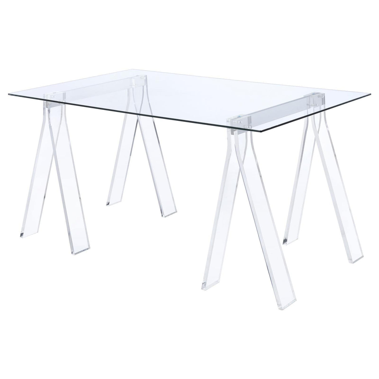 Amaturo Clear Writing Desk with Glass Top by Coaster at Eve Furniture