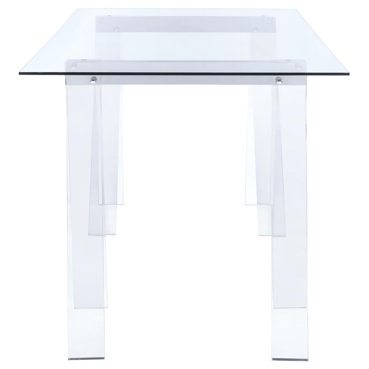 Amaturo Clear Writing Desk with Glass Top by Coaster at Eve Furniture