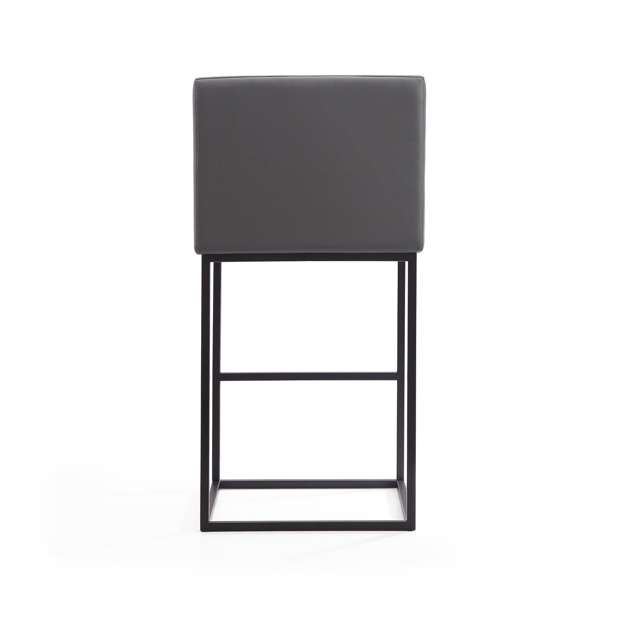 Ambassador Barstool in Grey and Black (set of 2) by Manhattan Comfort at Eve Furniture