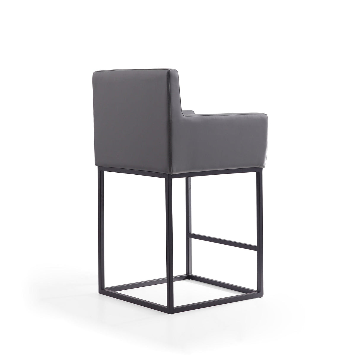 Ambassador Counter Stool in Grey and Black (set of 3) by Manhattan Comfort at Eve Furniture