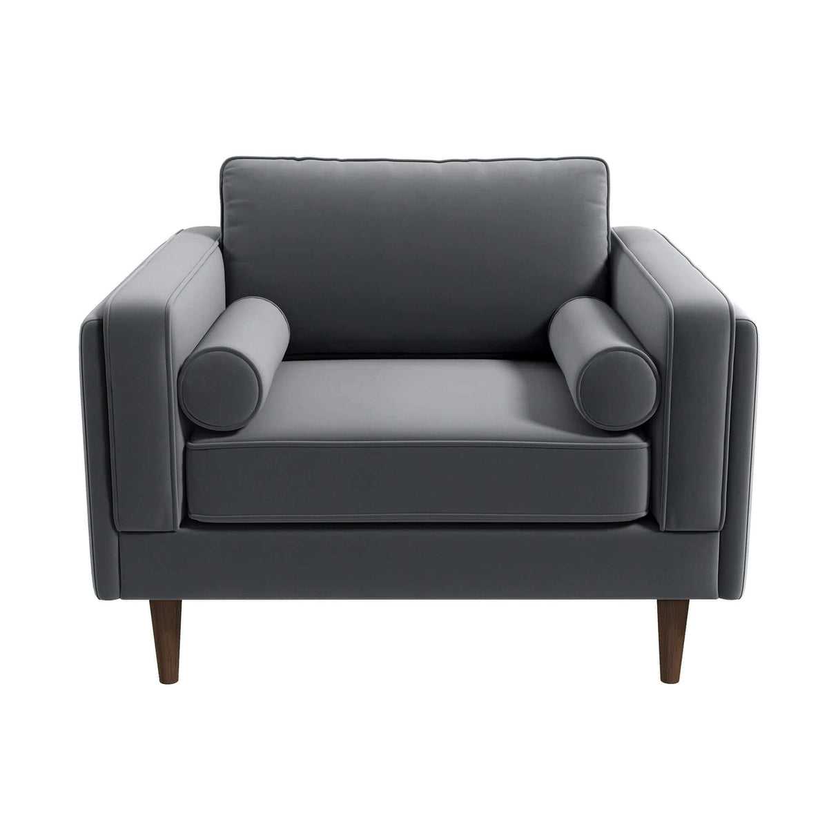 Amber Grey Velvet Lounge Chair by Ashcroft Furniture at Eve Furniture