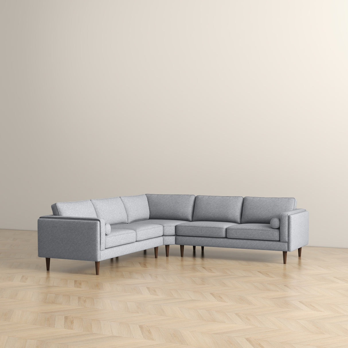 Amber Light Grey Fabric Corner Sectional Sofa by Ashcroft Furniture at Eve Furniture