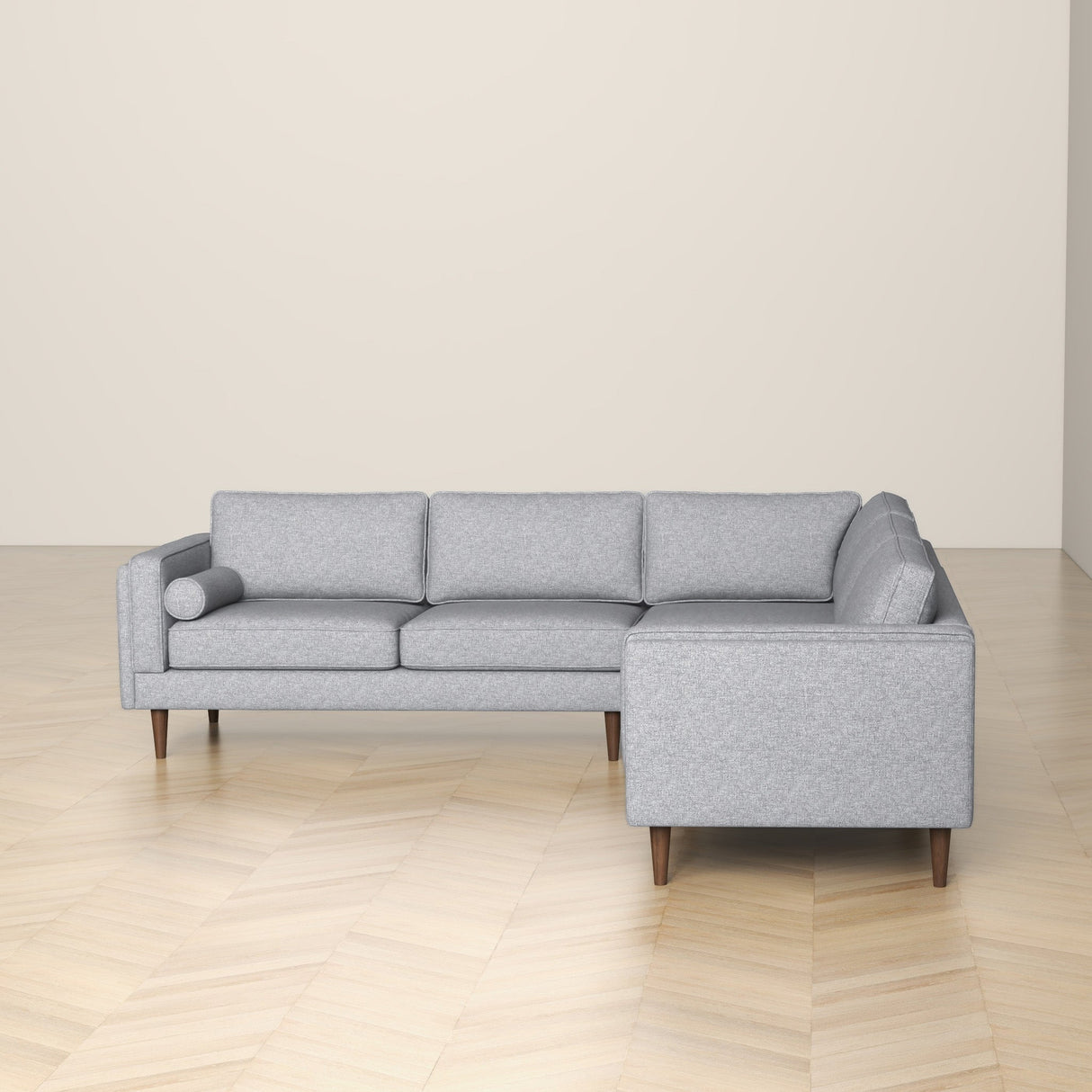 Amber Light Grey Fabric Corner Sectional Sofa by Ashcroft Furniture at Eve Furniture