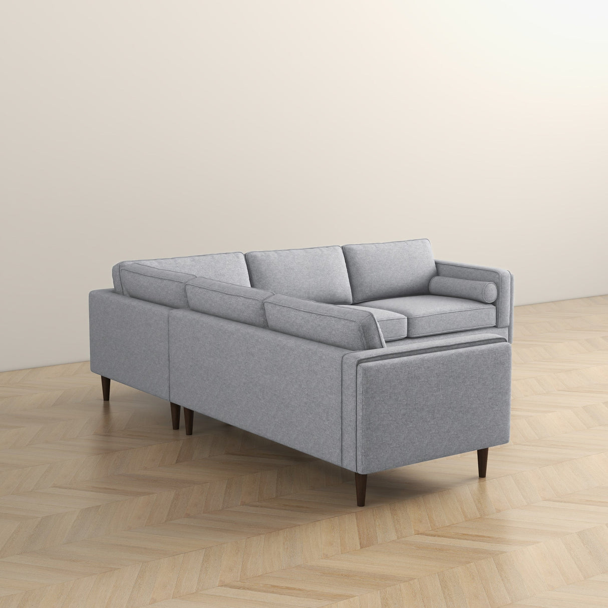 Amber Light Grey Fabric Corner Sectional Sofa by Ashcroft Furniture at Eve Furniture