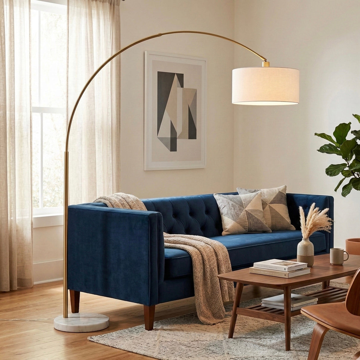 Ambient Arch Gold Brass Floor Lamp by Ashcroft Imports at Eve Furniture